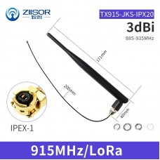 Antenna 915 MHZ, Plastic, with attached coax & IPEX 1 Connector Antenna 915 MHZ, Plastic, with attached coax & IPEX 1 Connector